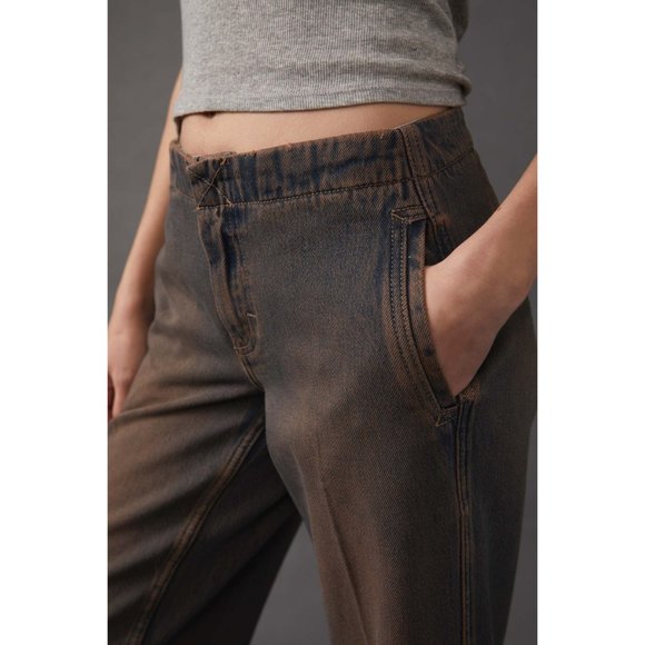 NWOT Free People Castella Low Rise Jeans / Back Alley Blue - Picture 5 of 8